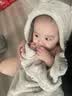 BABYGREAT婴儿浴巾儿童洗澡巾斗篷带帽子新生儿宝宝连帽包裹巾吸水速干四季 【斗篷连帽浴巾丨经典灰】小象敦敦 实拍图