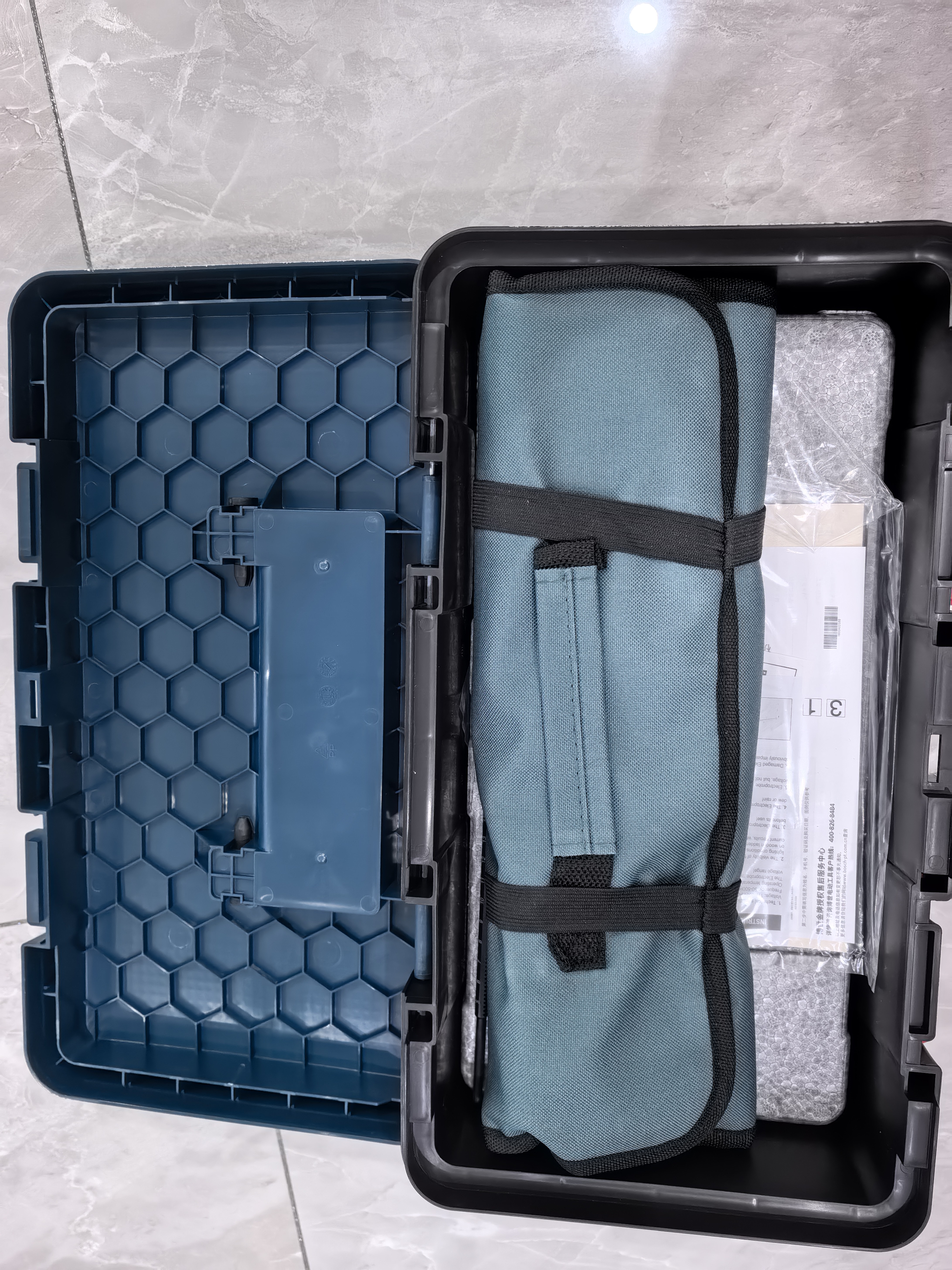 博世（BOSCH） GSB 550冲击钻工具箱套装电钻手电钻螺丝刀钻头博士工具包收纳箱 塑盒套装版 实拍图