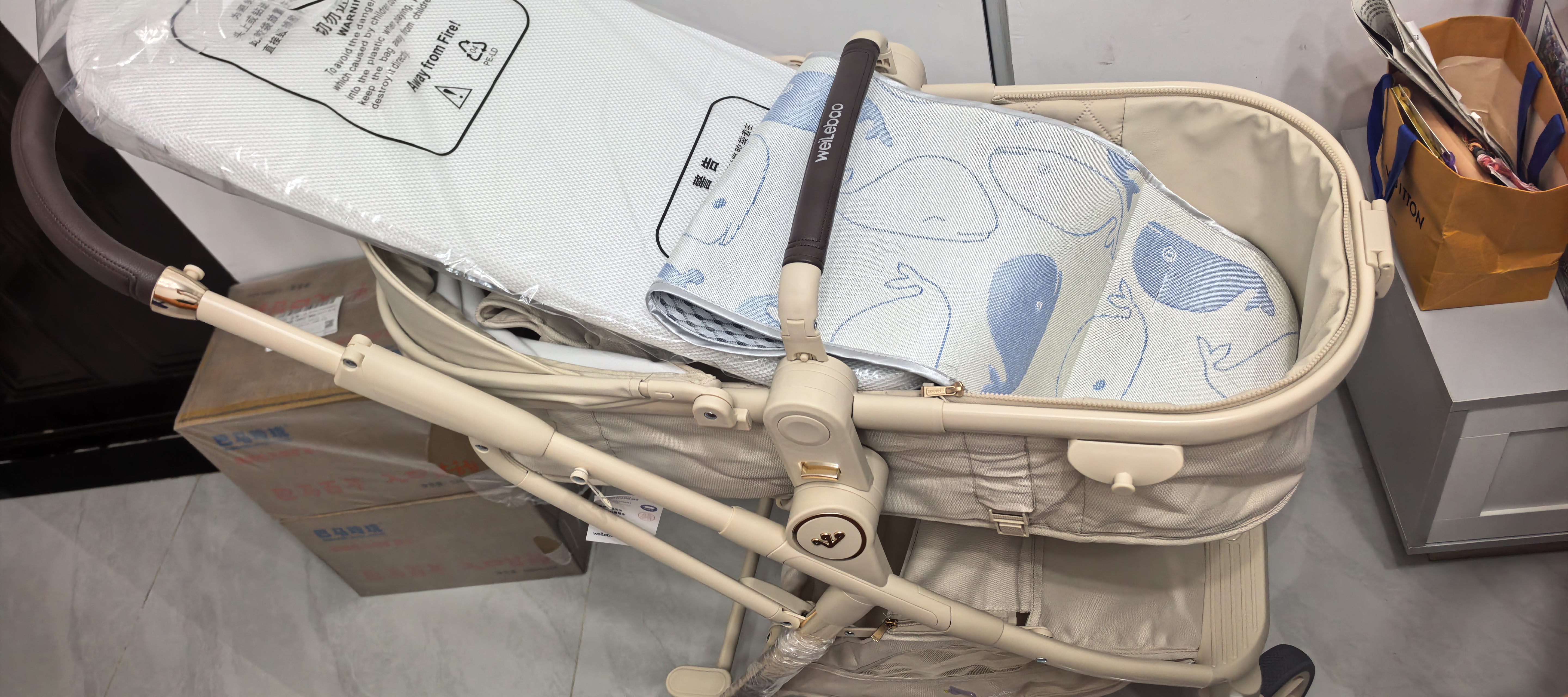 唯乐宝（Welebao）轻灵婴儿推车0-3岁可坐可躺一键折叠新生儿宝宝减震轻便高景观 实拍图