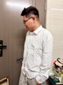 罗蒙（ROMON）纯色商务职业正装男士白衬衫工装外套长袖衬衣男CS108白色2XL 实拍图