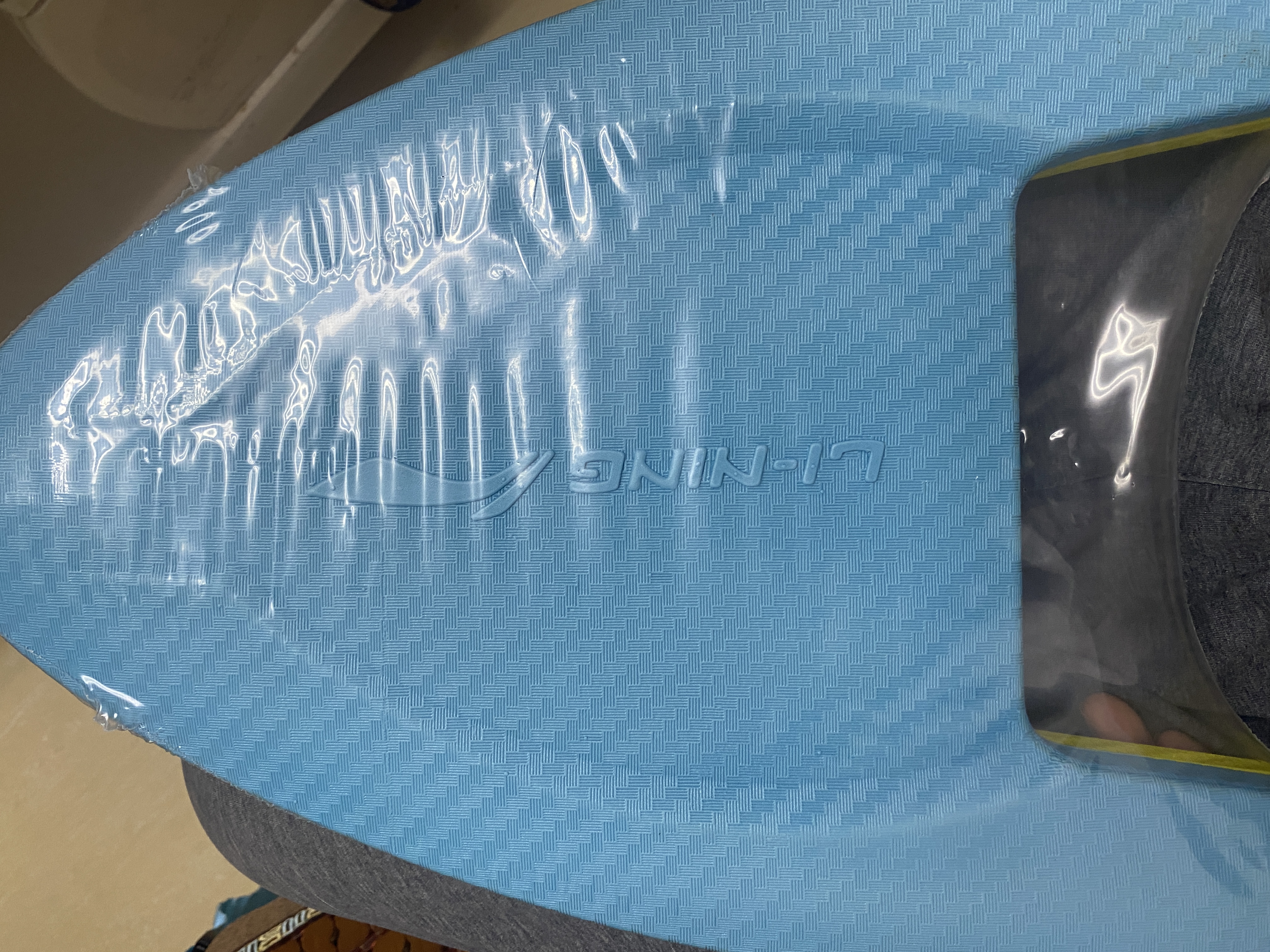 李宁（LI-NING）李宁儿童浮板训练打水板背浮泳姿练习浮力板助泳板4643蓝色套装 实拍图