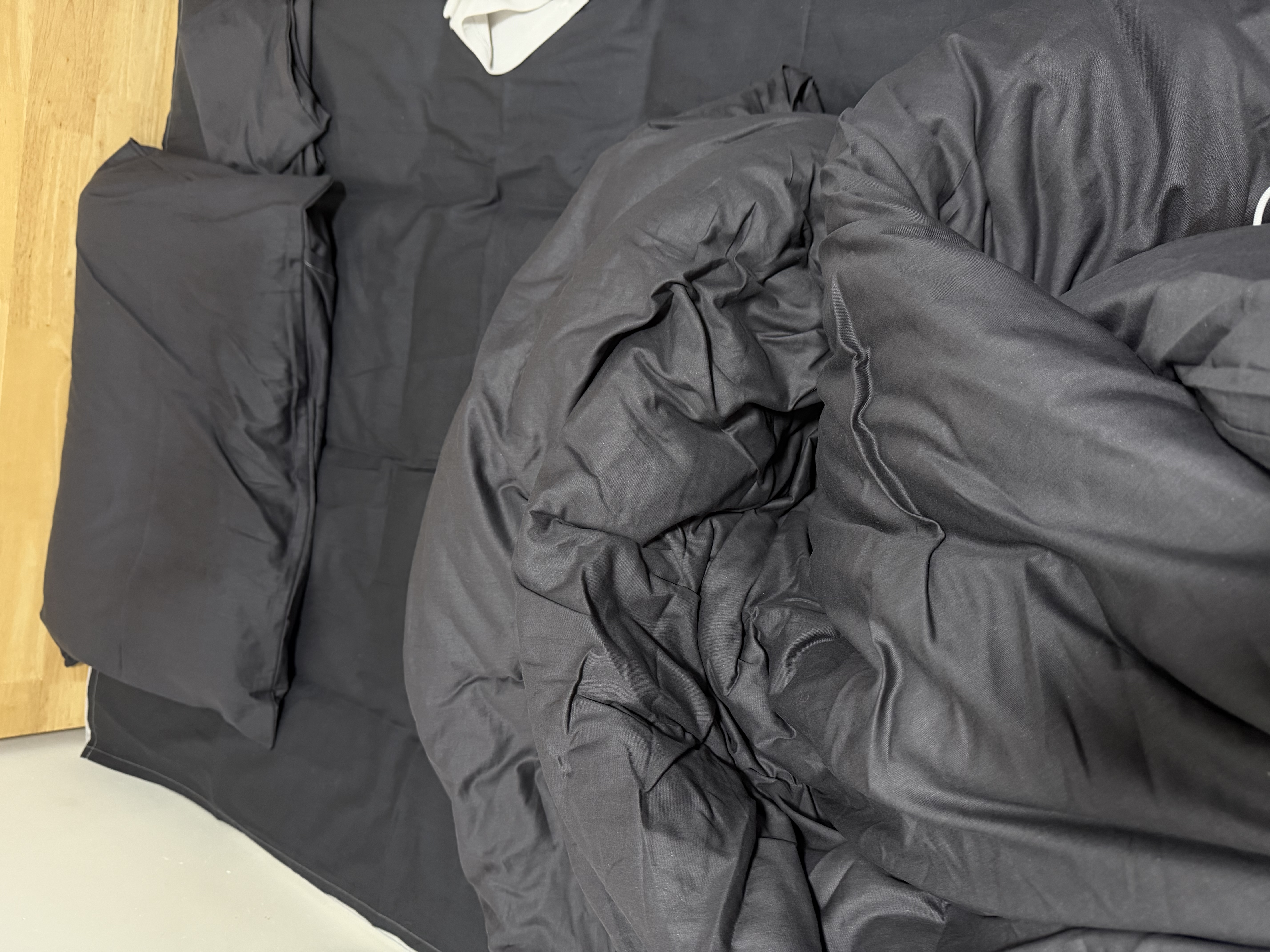 无印良品100%纯棉床上四件套全棉床单被罩四件套被套200*230cm1.5/1.8米床上用品 深灰 实拍图