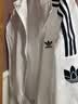 adidas复古风休闲梭织立领夹克外套男女秋季阿迪达斯官方三叶草   亮白   L 实拍图
