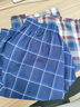 浪莎男士睡裤男短裤纯棉夏季薄款宽松大码格纹休闲五分裤外穿沙滩短裤 水立方 XL 实拍图