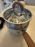 苏泊尔（SUPOR）奶锅宝宝辅食锅316L不锈钢热牛奶煮面汤锅大肚锅16cm【带蒸笼】 实拍图