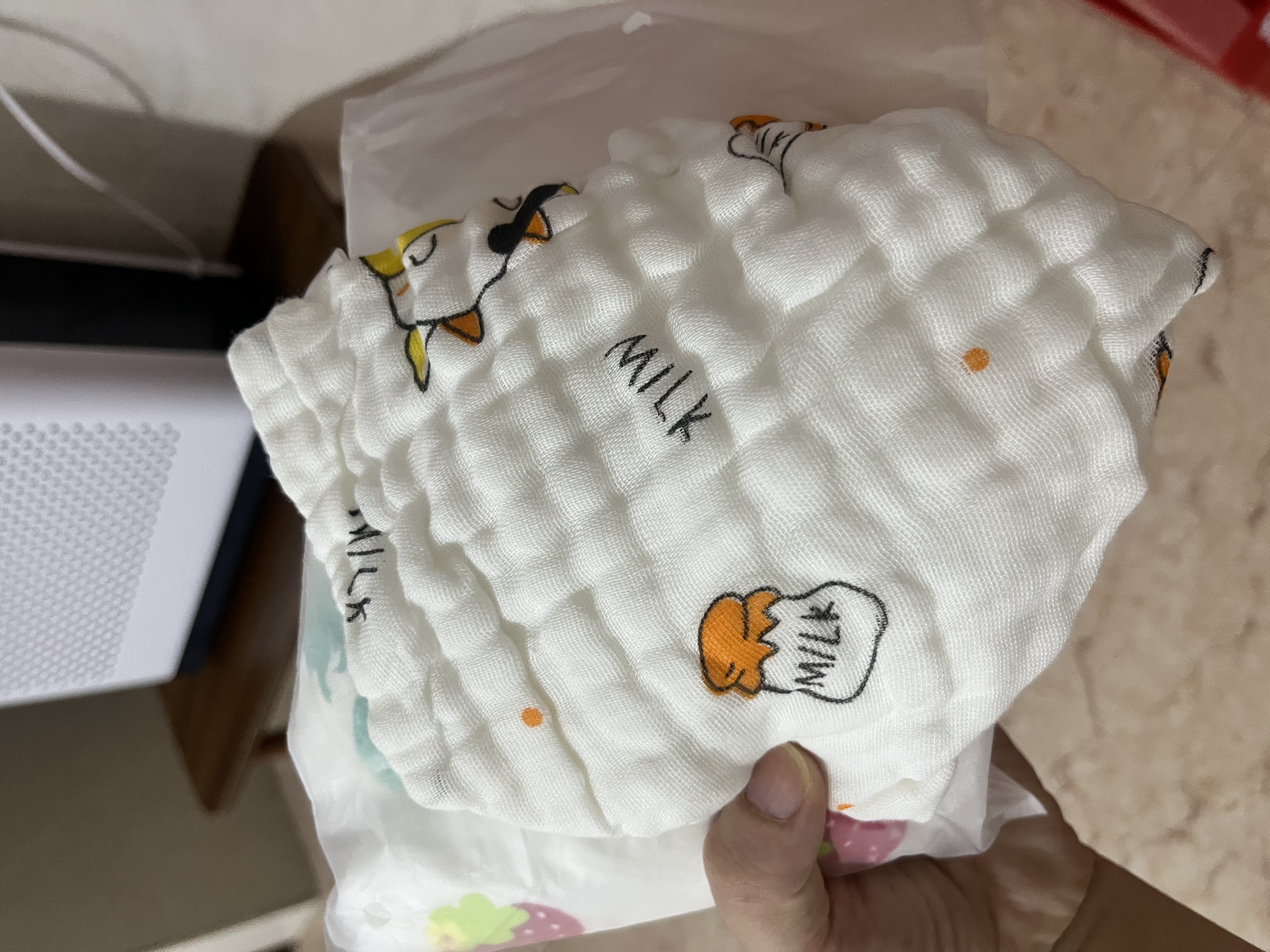 boxbaby婴儿口水巾超软优棉洗澡新生儿童毛巾宝宝纱布小方巾洗脸巾纯棉 女孩5条装（花色混搭 25*25cm） 实拍图