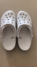 卡骆驰（CROCS）【采销直播】贝雅卡骆班洞洞鞋轻便耐磨一脚蹬休闲鞋|205089 白/深蓝-126 41 /42(260mm) 实拍图