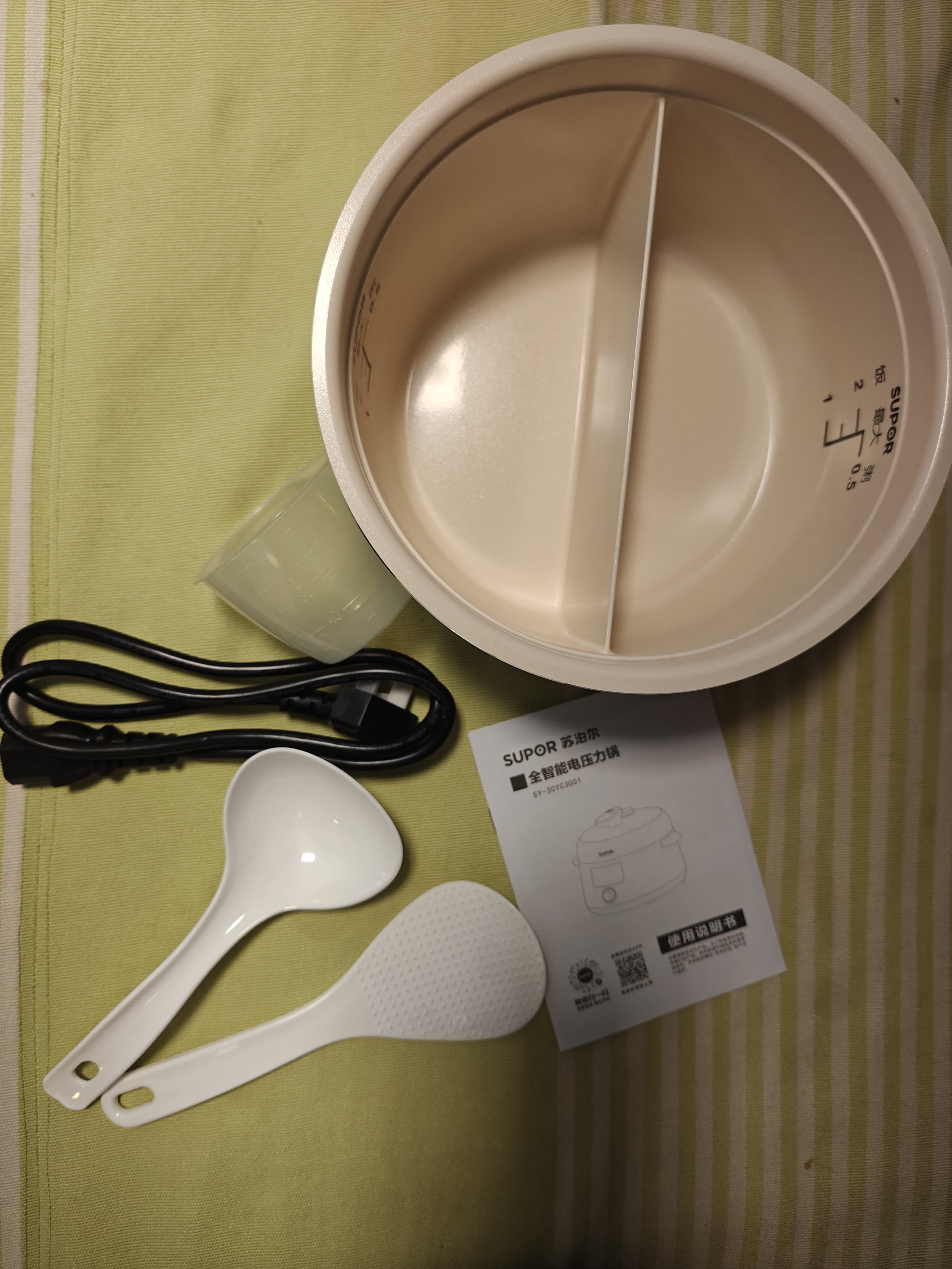 苏泊尔（SUPOR）鸳鸯电压力锅3L 多功能0涂层钢胆2-4人家用风冷降压电饭煲电炖锅高压锅SY-30YC3001 实拍图