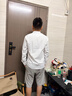 罗蒙（ROMON）纯色商务职业正装男士白衬衫工装外套长袖衬衣男CS108白色2XL 实拍图