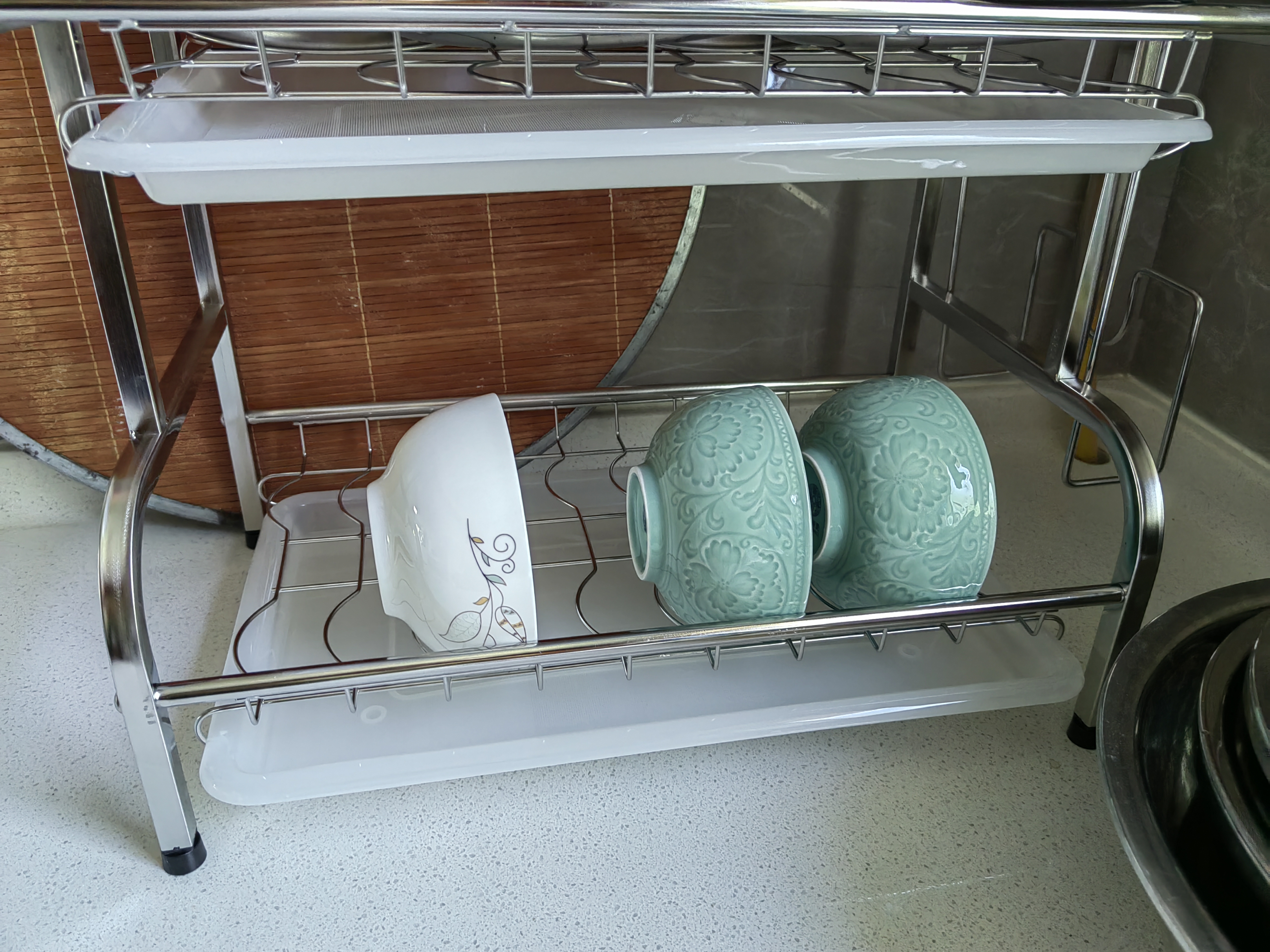 京东京造 碗盘置物架台面收纳沥水碗架砧板刀架厨房烹饪器具【3层加粗】 实拍图