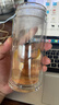 尚明（SAMADOYO）茶水分离耐热玻璃冲泡茶过滤随手杯随手杯户外便携旅行车载水杯 不锈钢中圈（带提绳）238ml 实拍图