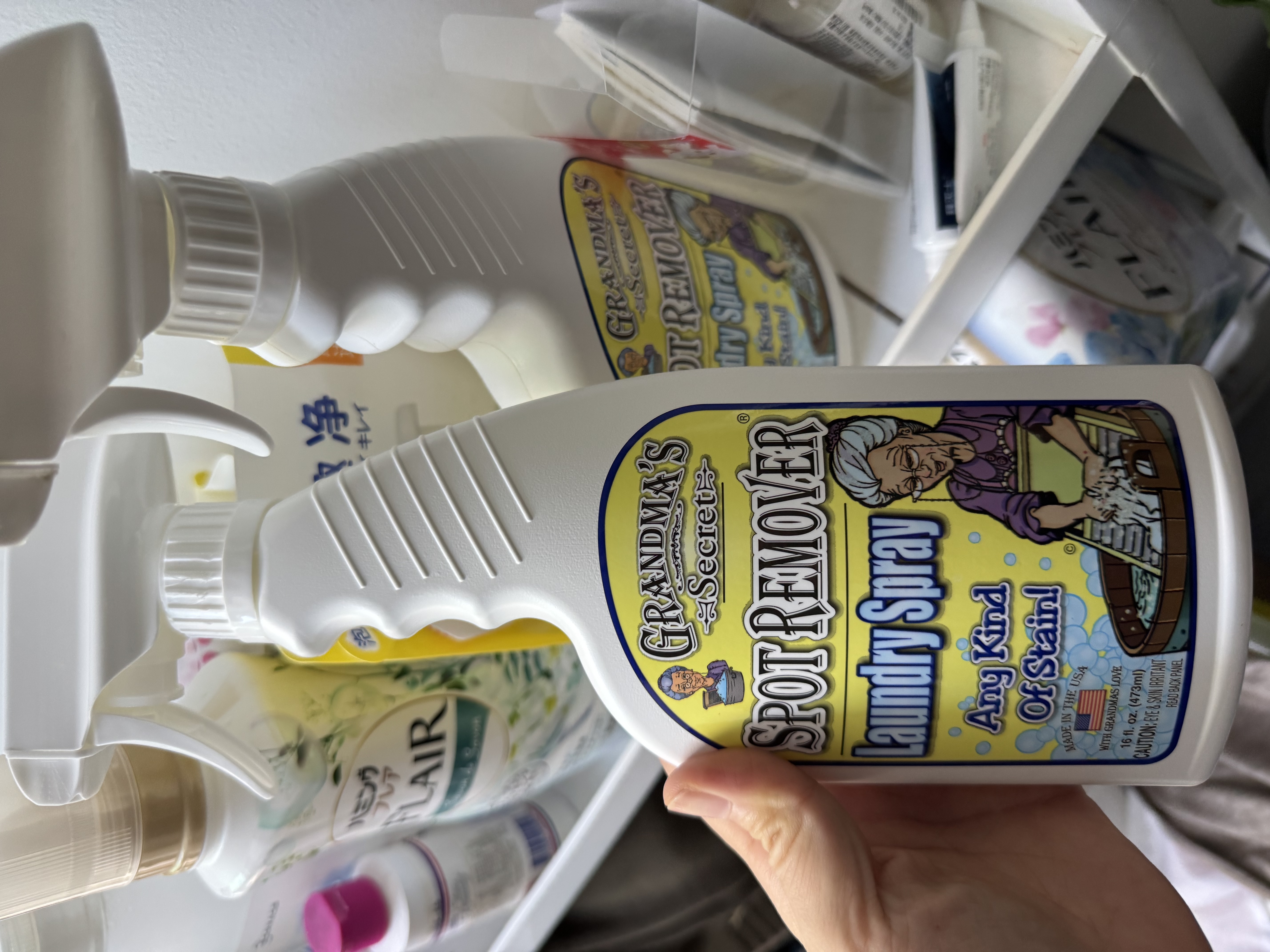 奶奶的秘密衣物去渍液喷雾473ml 美国进口衣服去油污渍神器衣领净预洗助洗剂 实拍图
