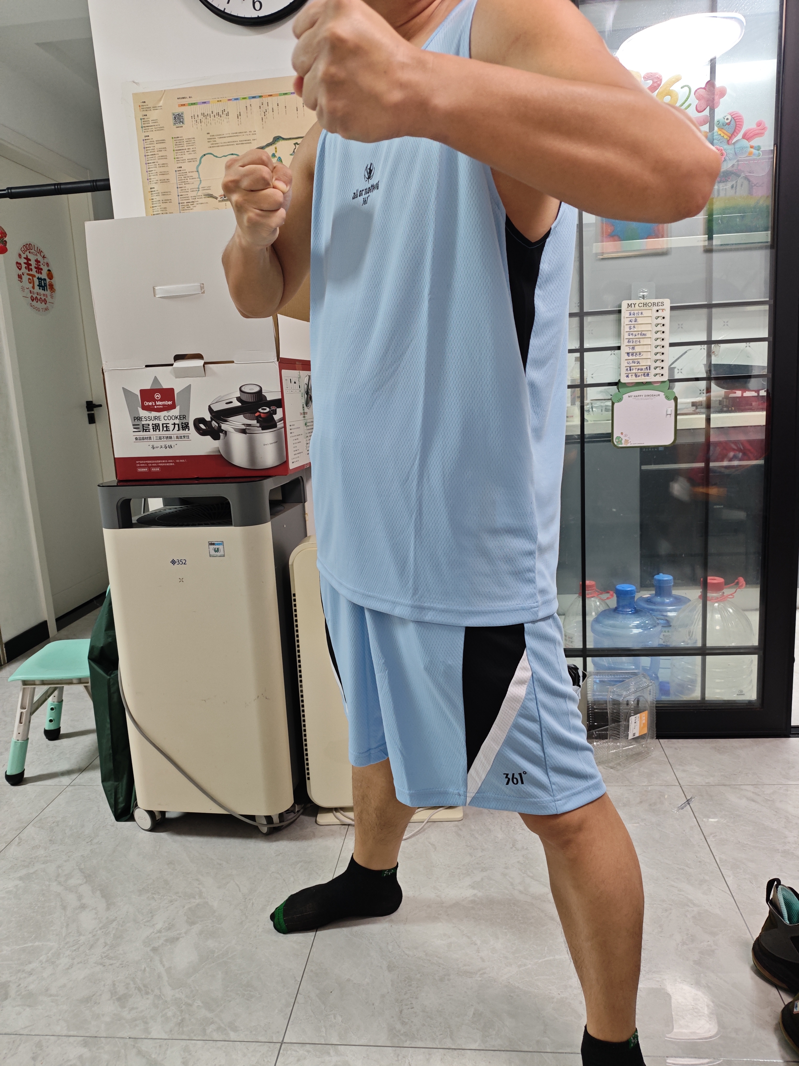361°运动套装男夏季速干篮球跑步健身球衣背心短裤两件套652621901-7 实拍图