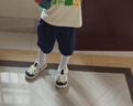 江博士学步鞋夏季男女童轻便运动风宝宝儿童凉鞋2B14A2042BM米/蓝28码 实拍图