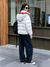 帝虎白鹅绒羽绒服痞帅男女同款短款2026冬季新款保暖户外外套007款 白色红里 【男女同款】 S 尺码偏小/卡码拍大 实拍图
