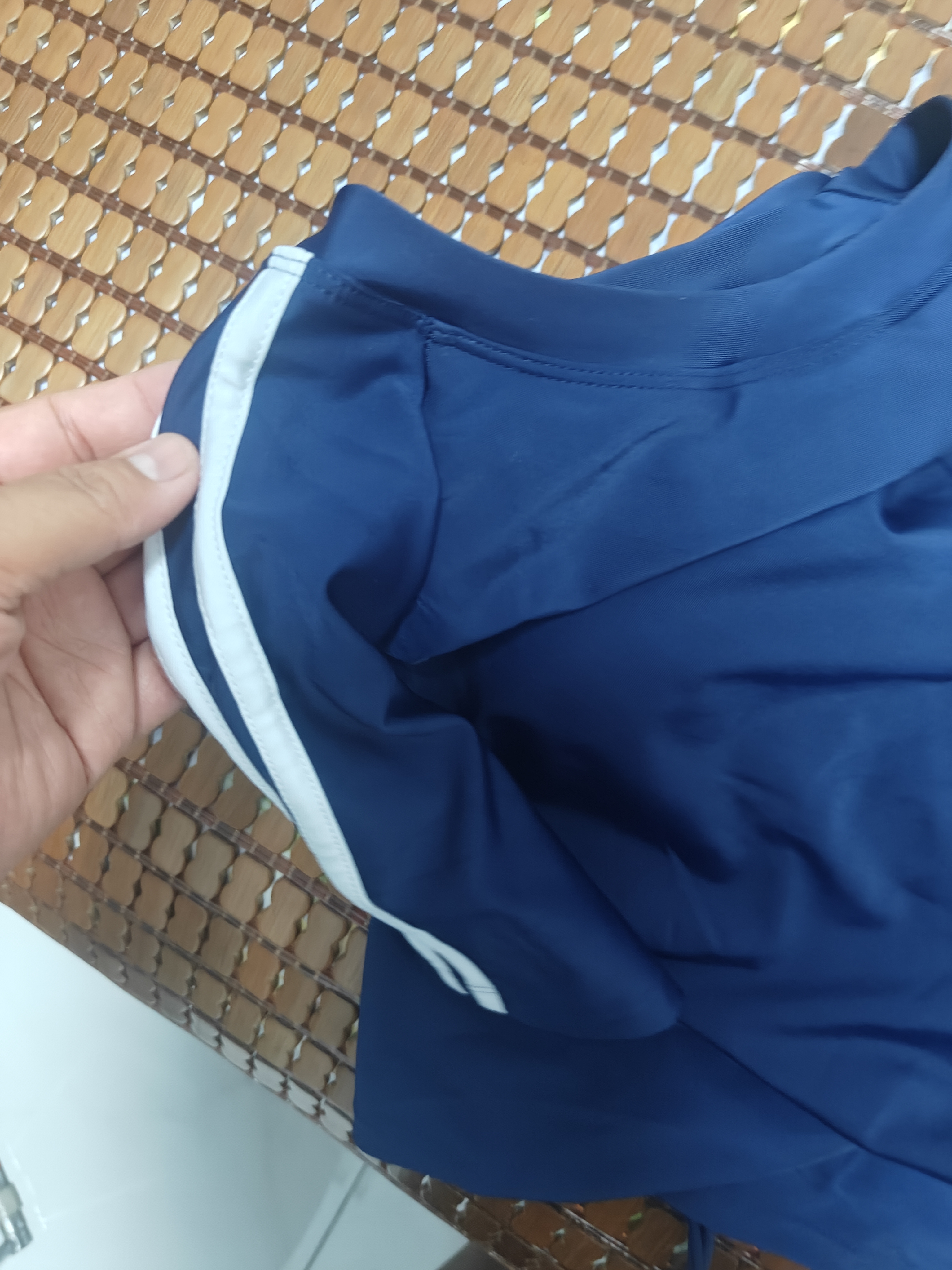 梵迪拉（F.DYRAA）游泳衣女士泡温泉分体裙式遮肚显瘦保守泳装四件套16011藏青色3XL 实拍图
