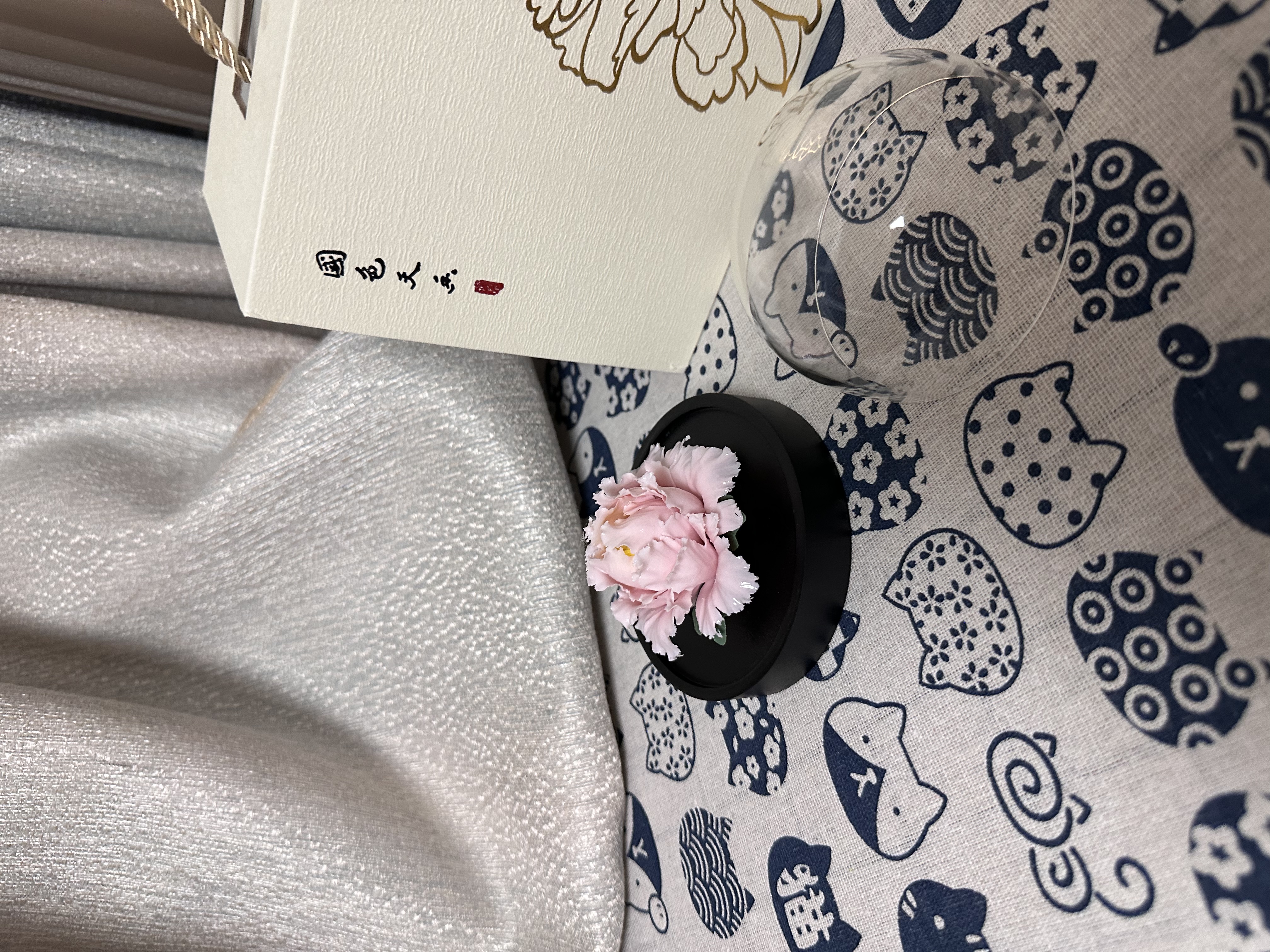 Para Ella永生花陶瓷花牡丹香薰生日礼物女友妈妈教师节老师退休七夕情人节 实拍图