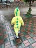 牧萌儿童雨衣男童连体套装防水全身幼儿园女孩小童 活力黄恐龙 L 实拍图
