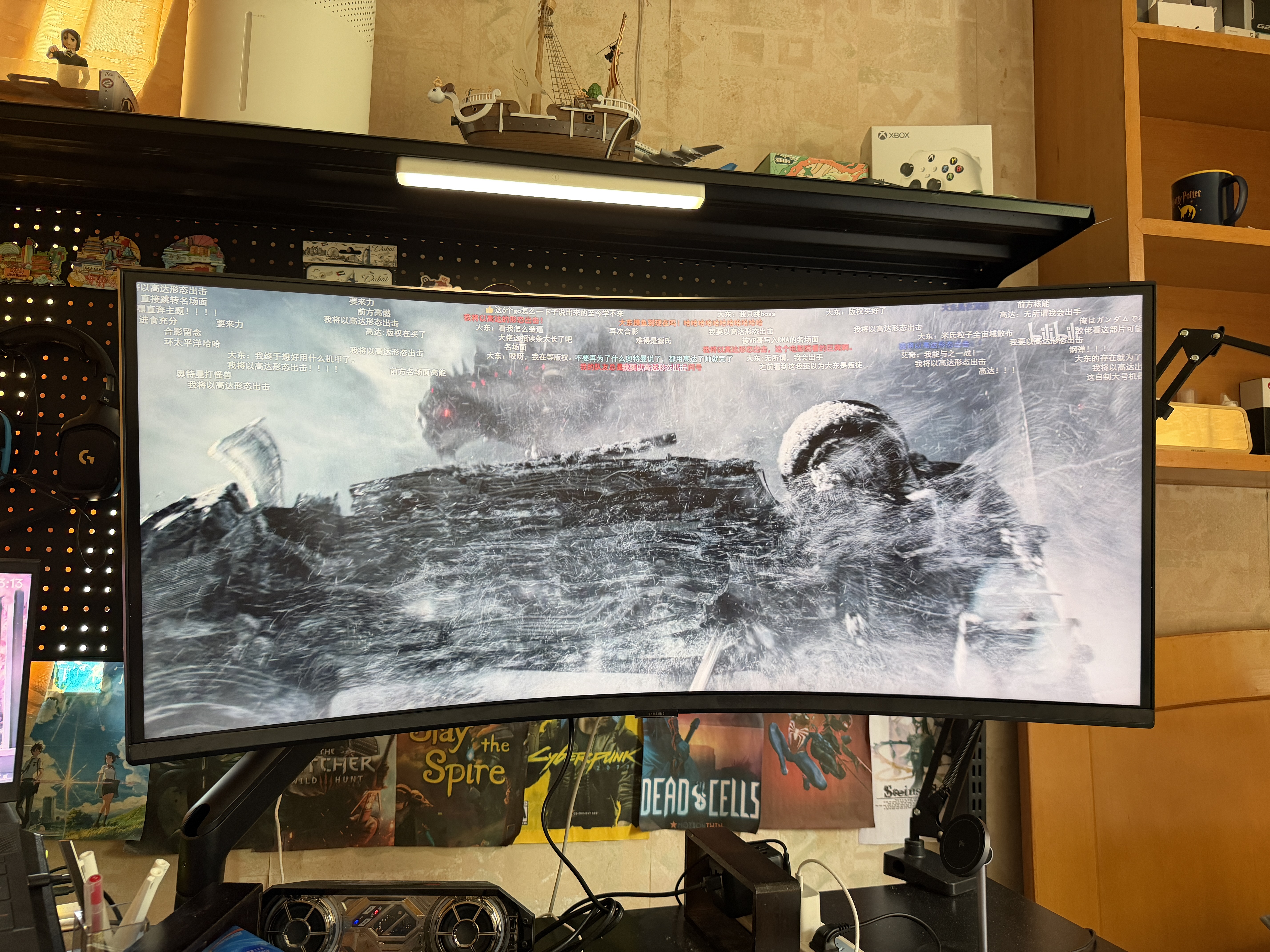 三星（SAMSUNG）40英寸 G75F 4K带鱼屏 180Hz HVA 1000R曲面 HDR600 超薄 玄龙骑士 电竞显示器 超宽屏 180Hz高刷 LS40FG756ECXXF 实拍图