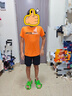 安踏男童运动套装夏装冰丝速干短袖短裤两件套T恤五分裤儿童衣服 橘T黑裤8111J 150 实拍图