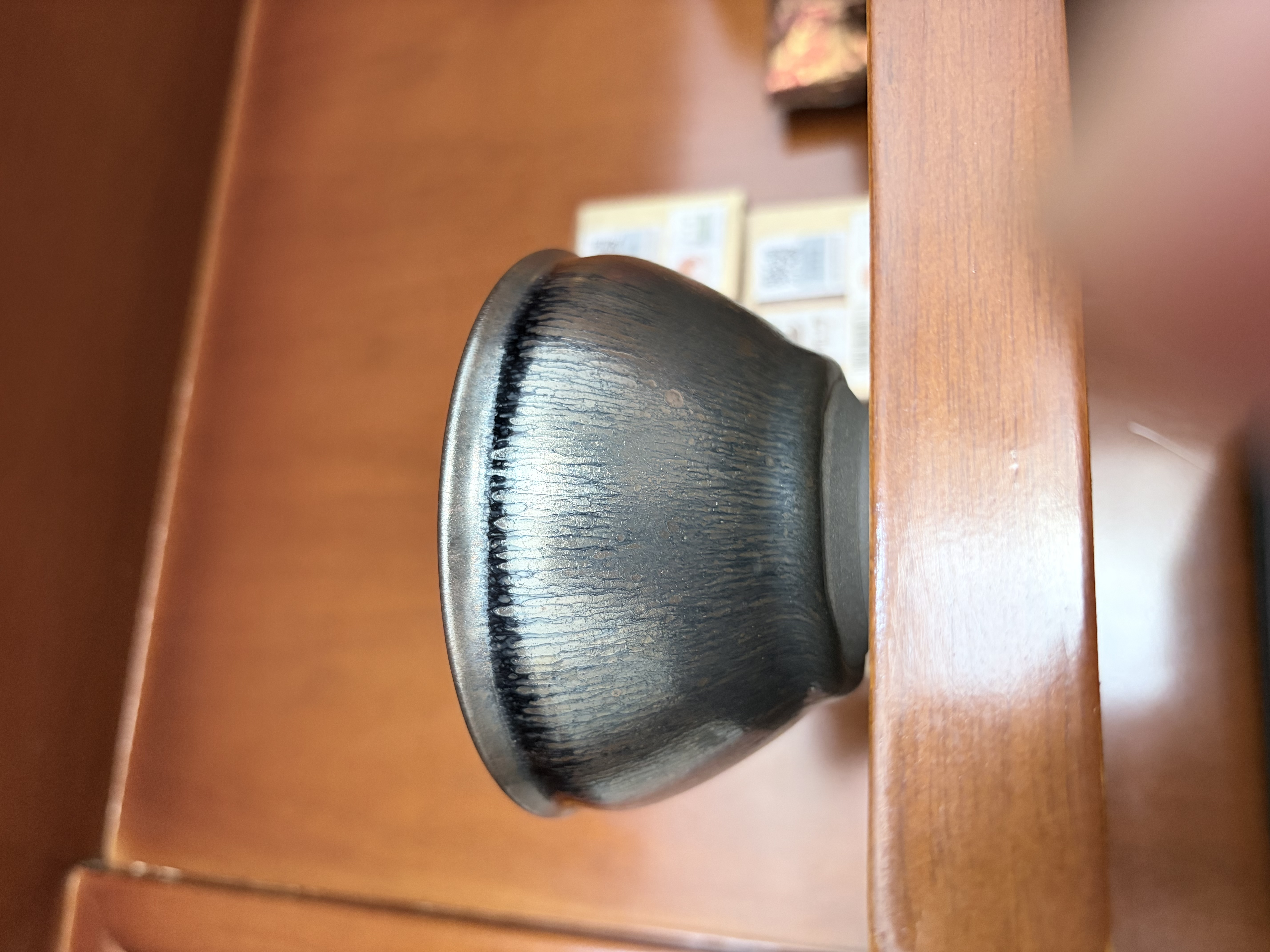 束氏非遗建阳建盏银兔毫铁胎茶盏品茗杯主人杯喝茶功夫茶杯茶具礼盒 实拍图
