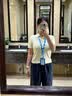 优衣库棉莫代尔混纺POLO领针织衫/短袖女装26春夏新款484607 42 浅黄色 M 实拍图
