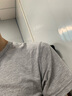 浪莎短袖T恤男半袖体恤衫透气半截袖男士夏天汗衫衣服五分上衣男装 灰色 L 实拍图