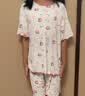 浪莎女童莫代尔睡衣夏季冰丝薄款儿童家居服新款女孩短袖短裤套装 实拍图