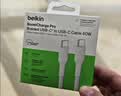 贝尔金（BELKIN）苹果充电线 数据线type-c 苹果17充电 手机快充线 USB-C电源线电脑快充线1米编织款 白色 CAB024 实拍图