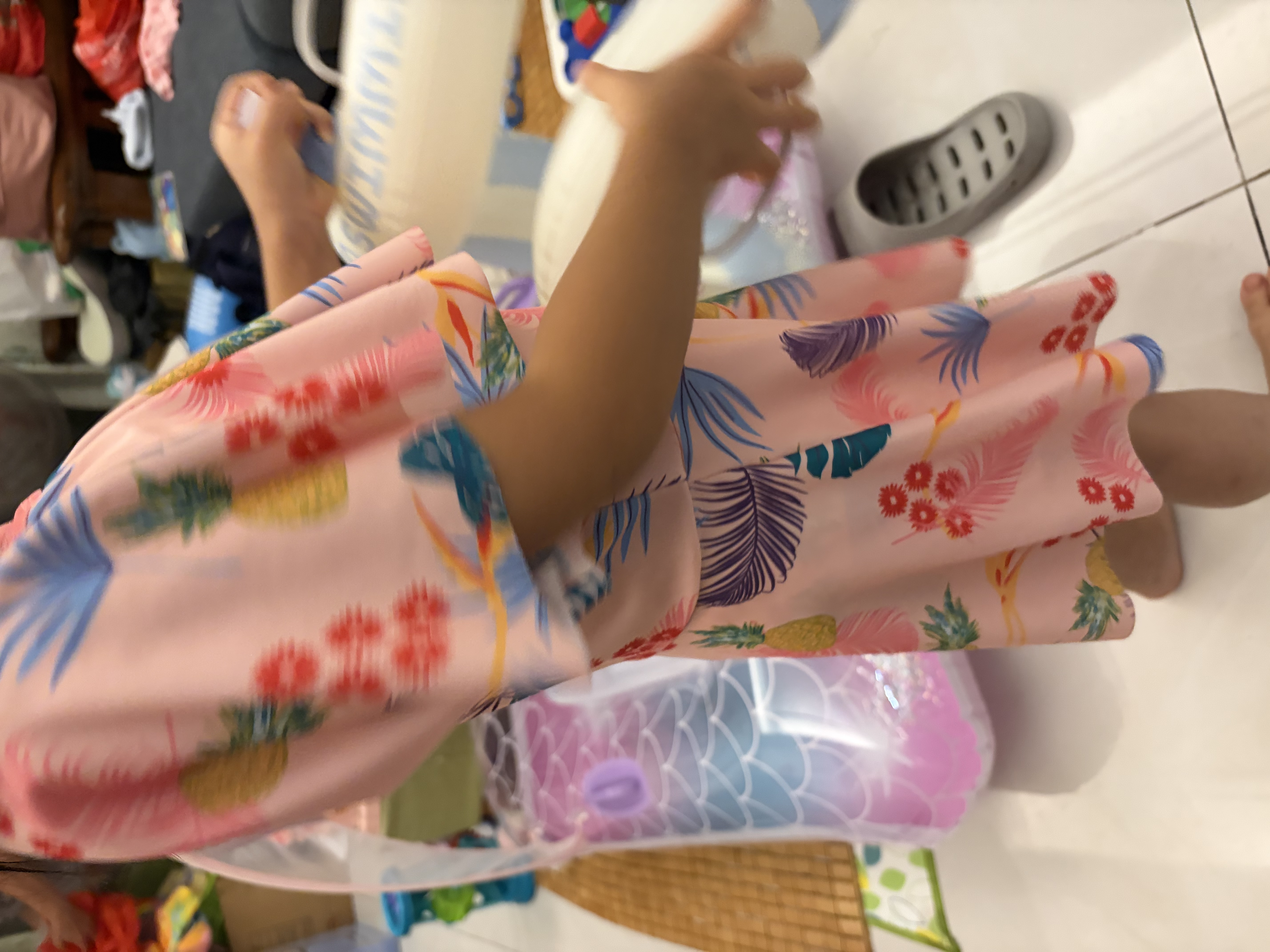 佑游儿童游泳衣女童泳装游泳馆女孩连衣裙公主游泳五件套32623粉色L 实拍图