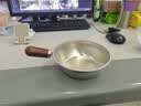特厚不锈钢平底锅奶锅电磁炉通用不粘锅辅食锅汤锅煮锅蒸锅汤锅 胡桃木锅17cm 实拍图