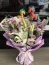 来一客鲜花速递玫瑰百合鲜花送老师女友表白生日礼物全国同城配送 19朵紫玫瑰白百何花束 实拍图