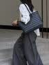 OMTO黑松露托特包女大容量单肩包通勤手提包女上学女包2026新款礼物 松露黑中号【可装14寸电脑】 实拍图