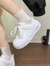 回力小白鞋子女鞋2026新款夏季百搭ins学生厚底增高板鞋女情侣款 白色 37 实拍图