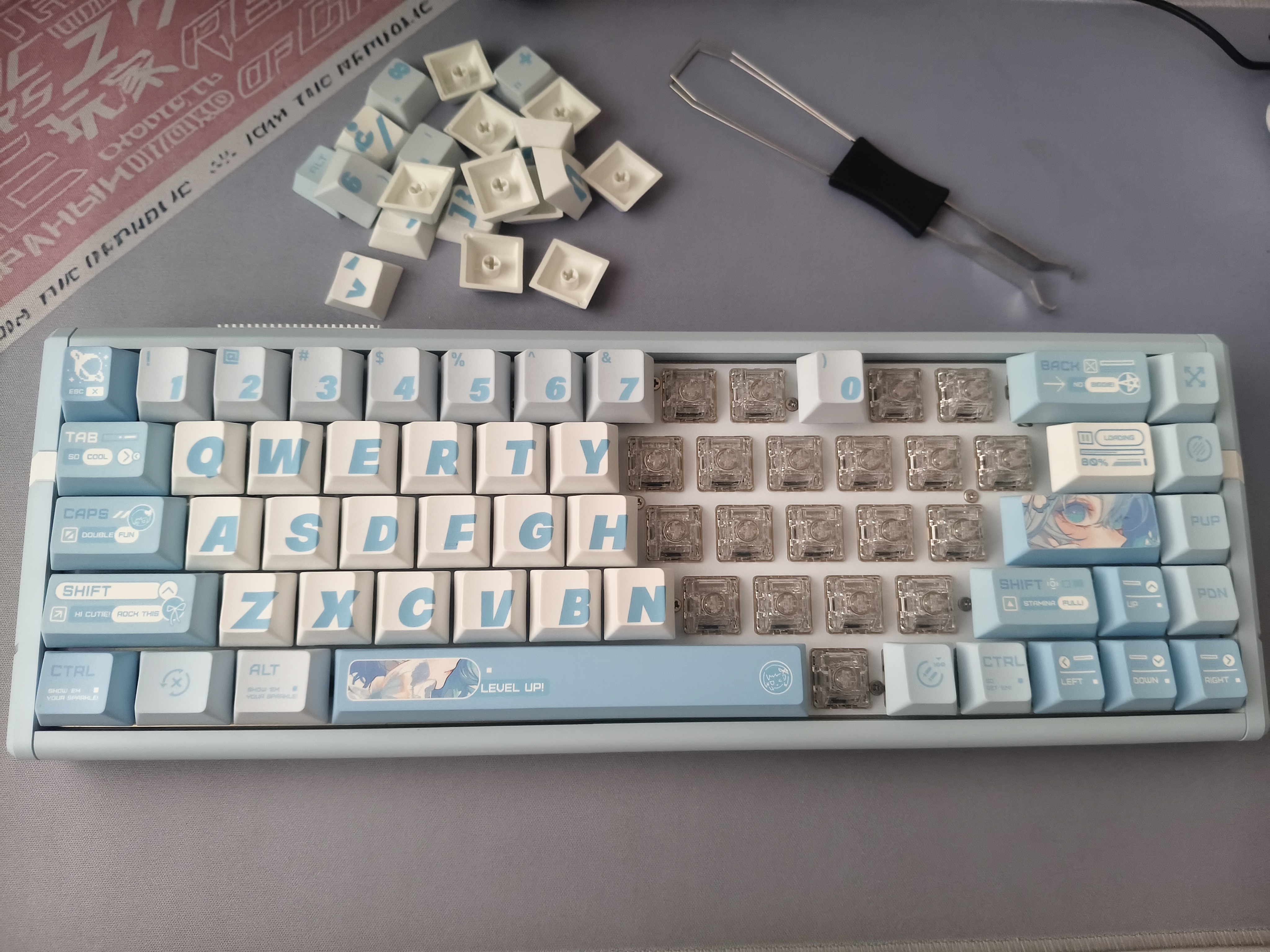 ATKRS6+磁轴键盘 客制化电竞游戏机械键盘有线三角洲68键 RS6Ultra+幻蓝精灵冰刃轴Pro 实拍图
