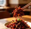 火山牛牛肉筋孜然100g风干牛筋肉内蒙古牛肉干边角料零食开袋即食头巴脑 实拍图