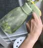九千谷喷壶 气压式大容量塑料洗车浇花园艺喷雾器 1.5L 透明奶绿3248 实拍图