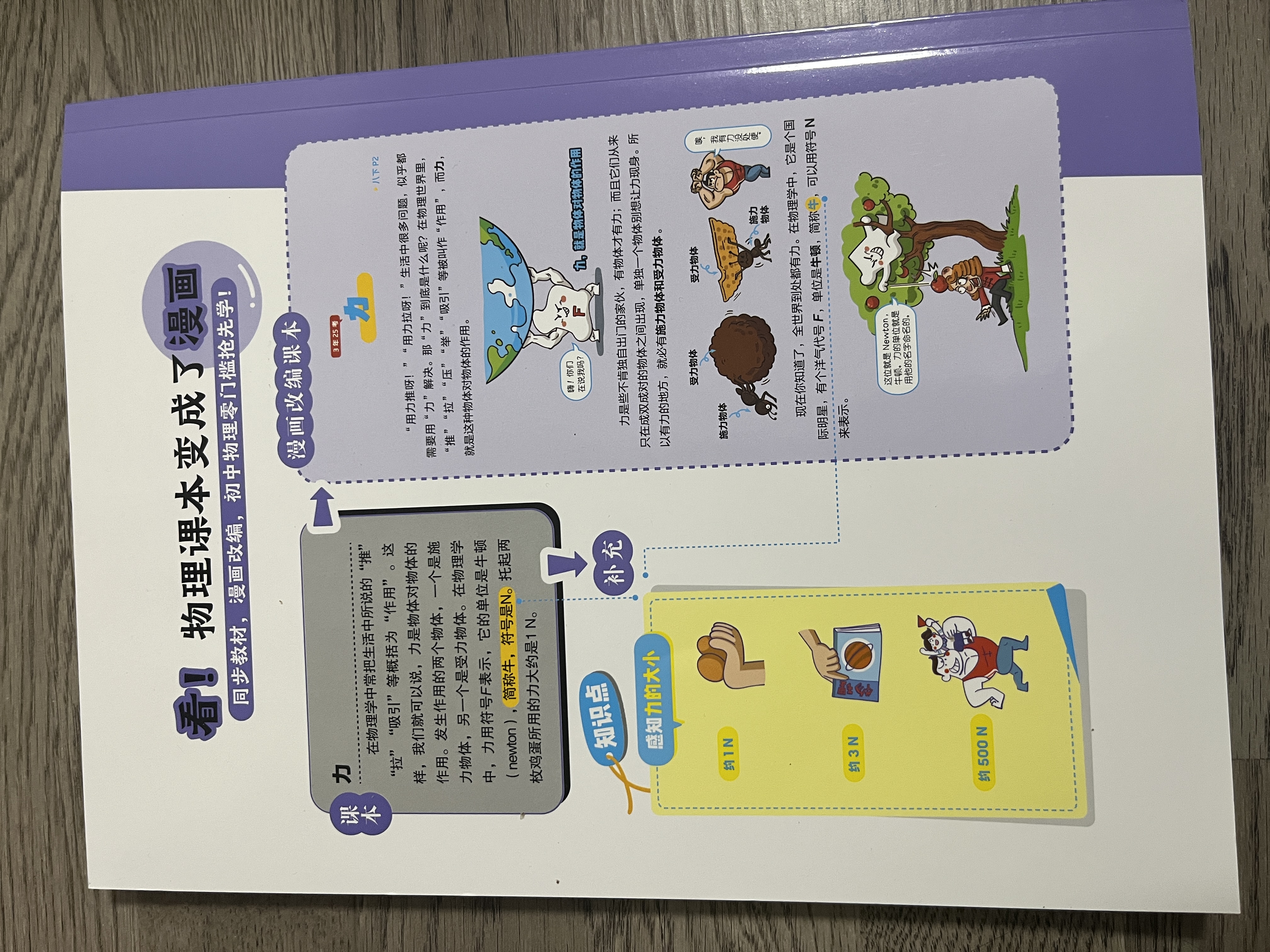 漫画初中物理（全2册）小学初中物理提前学同步教材漫画图解核心考点真题训练思维导图速记物理必背知识点 实拍图