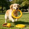 HELLOJOY狗玩具球大型犬互动圆环飞盘发声拉力环金毛边牧磨牙耐咬解闷神器 实拍图
