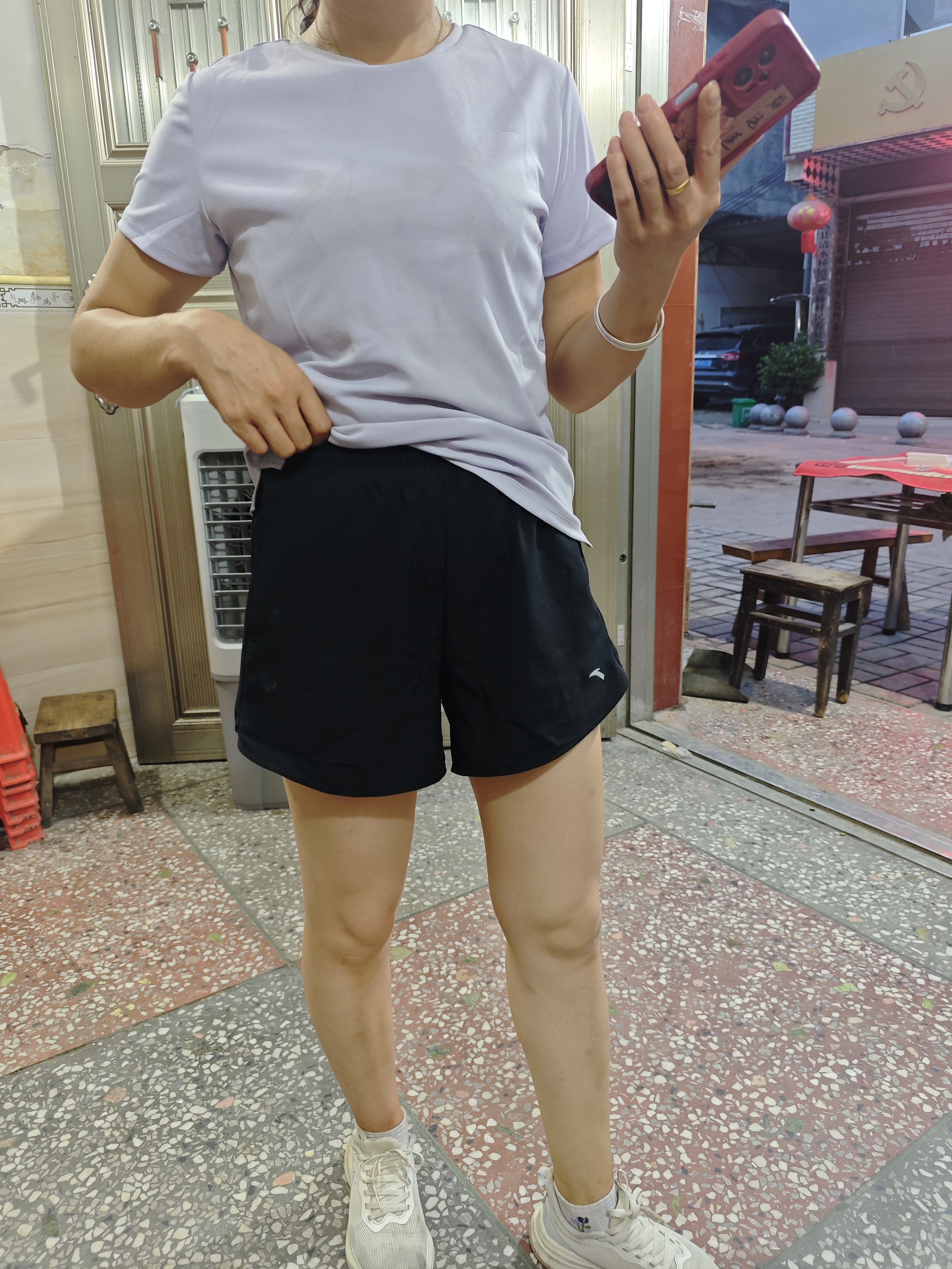 安踏速干运动套装丨女装夏季新款透气短袖短裤羽毛球防走光两件套 实拍图