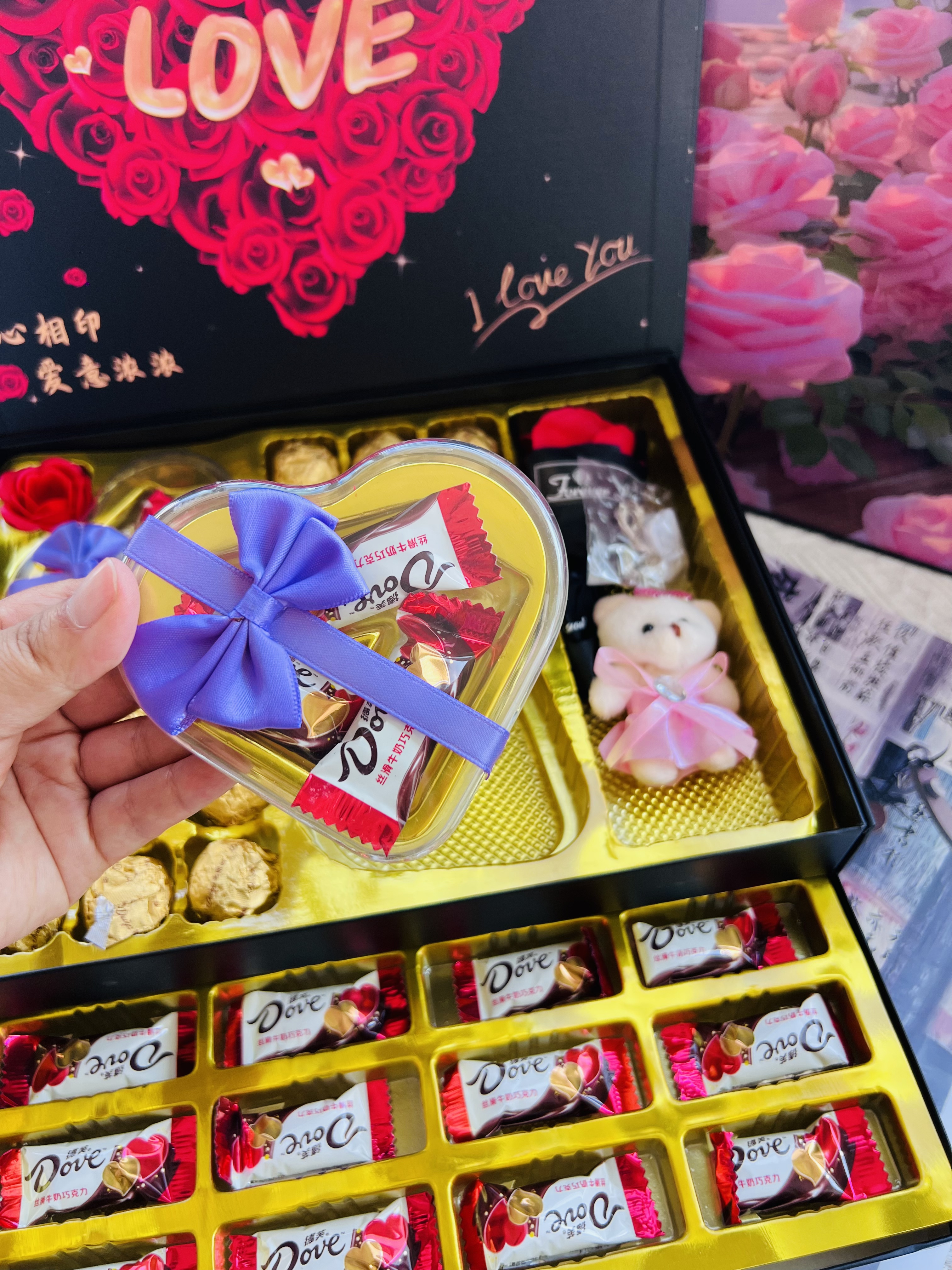 德芙（Dove）多唯呀巧克力礼盒七夕情人节生日礼物女生士送女朋友老婆实用 德芙双层高档款【每一层都有惊喜】315g 实拍图