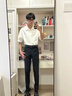 西裤男夏季薄款职业正装商务修身抗皱免烫直筒西服裤轻奢休闲长裤 黑色 34 （145斤左右） 实拍图