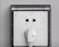 安达通 插排防水盒 插座保护盖罩儿童宠物防触电室内户外防水插座盒  加大排插防水盒【黑透】 实拍图