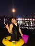 佑游泳衣女V领性感连衣裙遮肉显瘦泡温泉游泳装三件套16075星夜黑2XL 实拍图