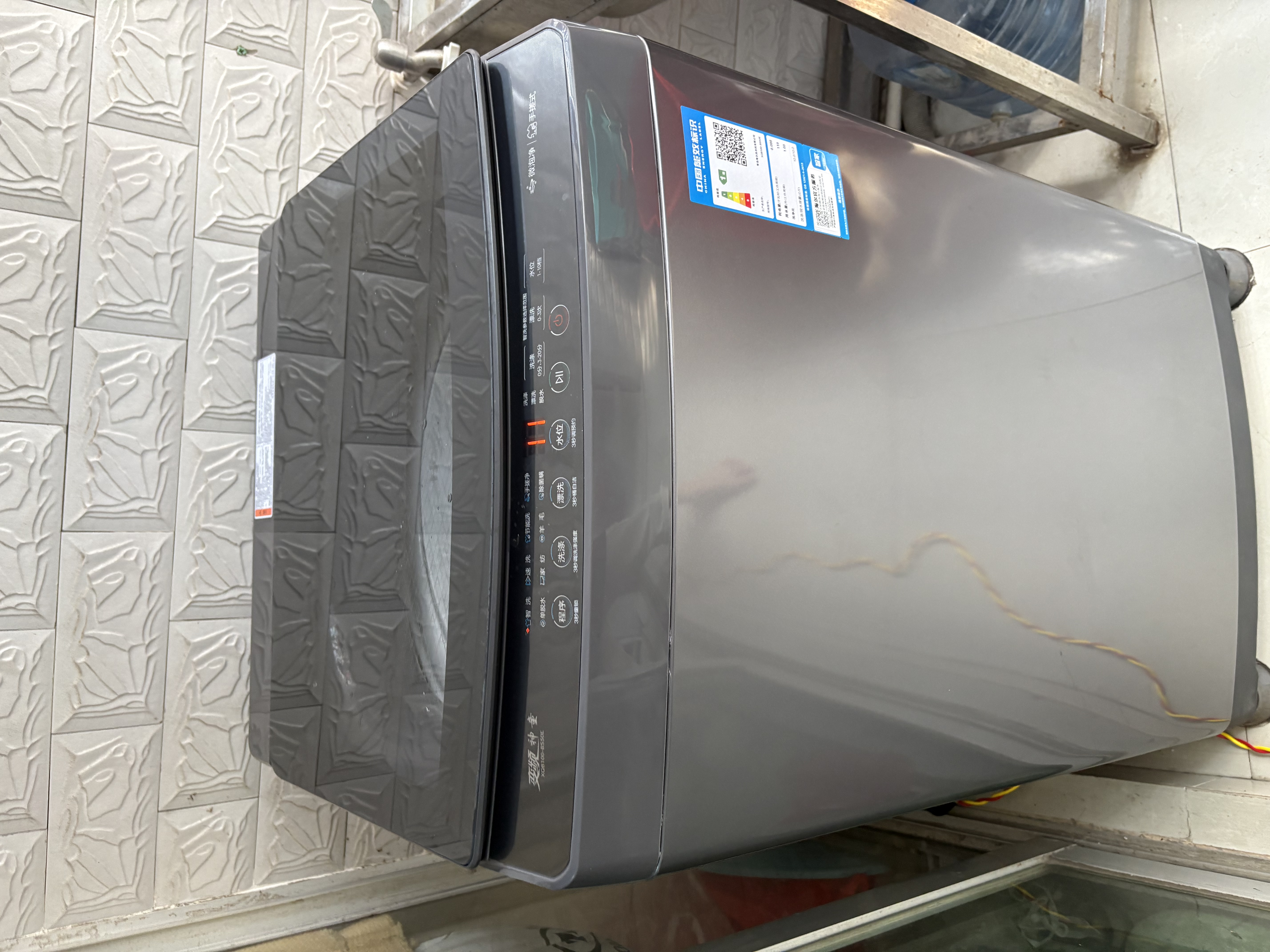 海尔（Haier）直驱变频波轮洗衣机全自动中途添衣桶自洁一级能效懒人家用智能称重 超净洗线屑过滤器以旧换新 10KG直驱手搓洗防缠绕+钢化玻璃+电离除菌 波轮 实拍图
