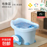 儿童洗澡桶宝宝沐浴盆大号小孩浴桶可坐躺婴儿游泳桶家用泡澡桶 小号感温蓝色+礼包 实拍图