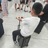 爱尔威（Airwheel）电动行李箱可骑行智能拉杆箱可坐可代步20英寸登机箱 豪华版一黑 实拍图