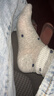 莫代尔夏季薄款女士堆堆袜棉质中筒袜子女纯色波点袜网眼卷边运动长筒袜 实拍图