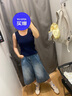 优衣库牛仔裙裤/水洗产品女装阔感裙裤26春夏新款488694 487976/65宝蓝色 27 /160/68A 实拍图