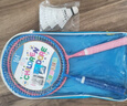 361°羽毛球拍儿童耐用型球拍3-12岁儿童玩具礼物套装 粉色+蓝色 实拍图